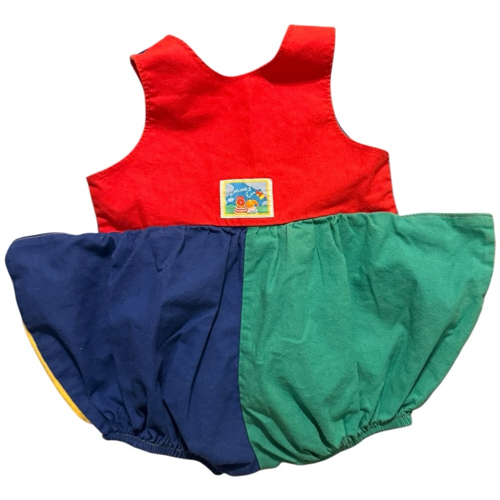 Vintage Mufflings by Schwab Colorblock Bubble Romper 12M - Picture 2 of 7